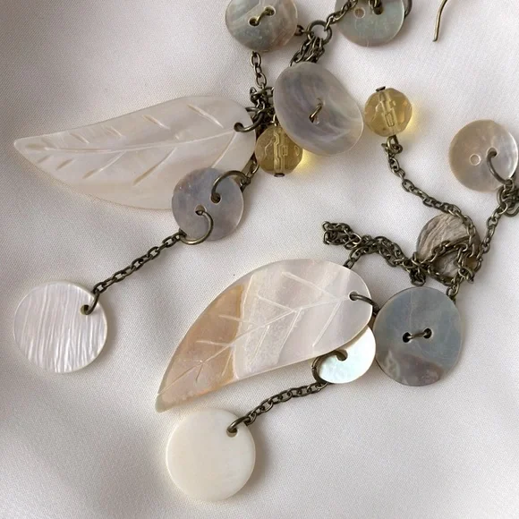 Long Shell Earrings - Picture 2 of 5